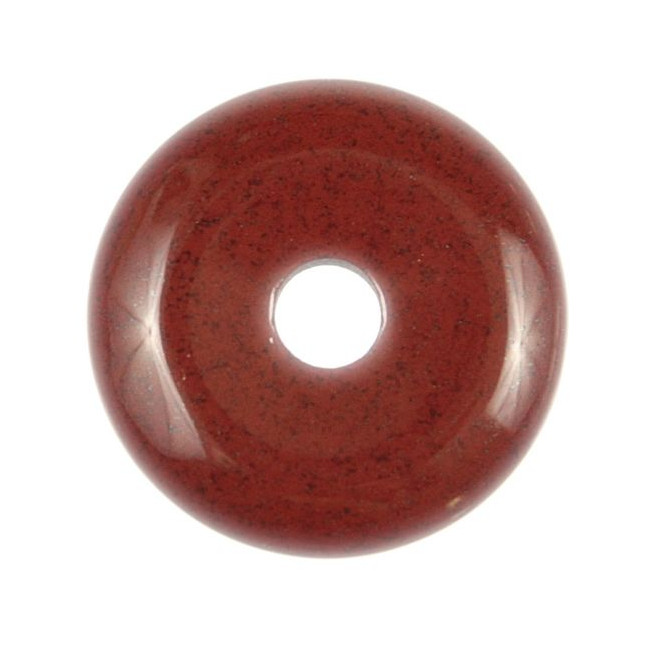 Donut Pi Chinois en jaspe rouge pour pendentif