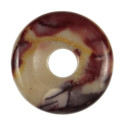 Donut Pi Chinois en jaspe mokaite pour pendentif