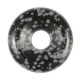 Donut Pi Chinois en obsidienne neige pour pendentif