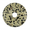 Donut Pi Chinois en jaspe dalmatien pour pendentif