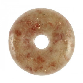 Donut Pi Chinois en pierre de soleil pour pendentif