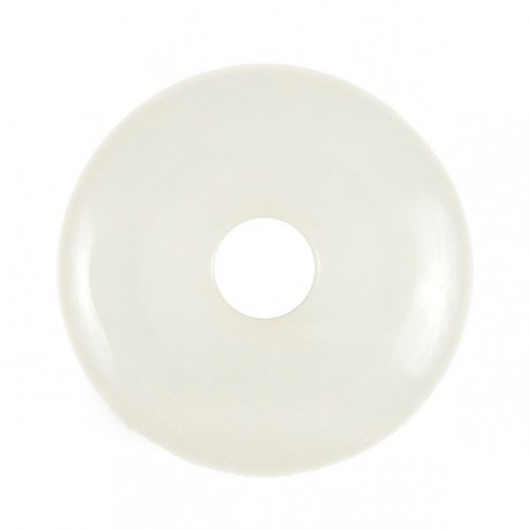 Donut Pi Chinois en jade blanc pour pendentif