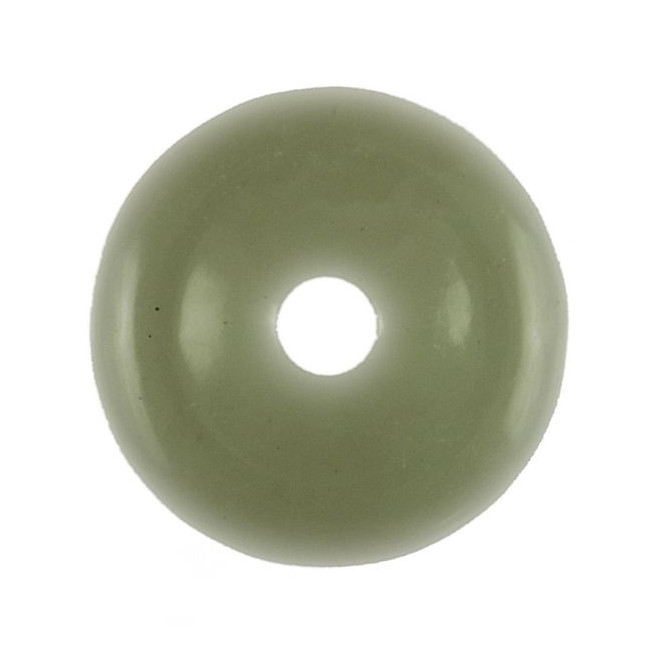 Donut Pi Chinois en jade vert de Chine  pour pendentif