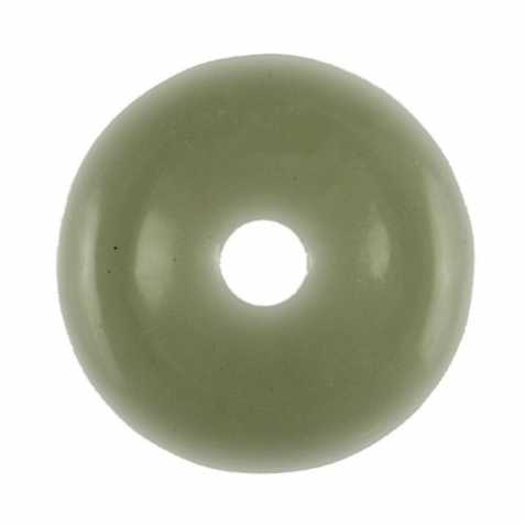 Donut Pi Chinois en jade vert de Chine pour pendentif
