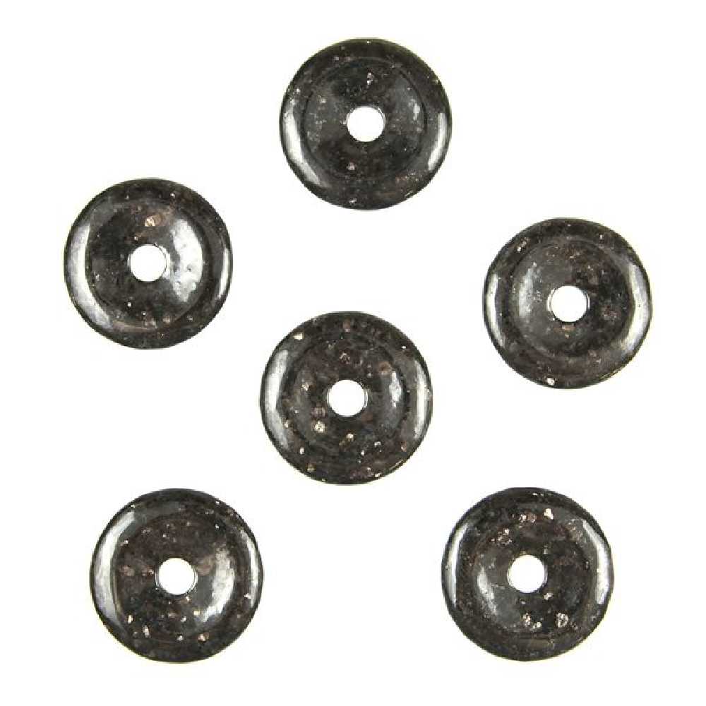 Donut Ou Pi Chinois En Pierre Pinolite 3cm - Pendentif Avec Cordon Cuir Offert