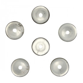 Donut Pi Chinois en cristal de roche (qualité extra) pour pendentif