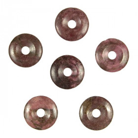 Donut Pi Chinois en rhodonite pour pendentif