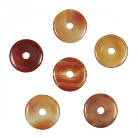 Donut Pi Chinois en cornaline pour pendentif