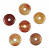 Donut Pi Chinois en cornaline pour pendentif