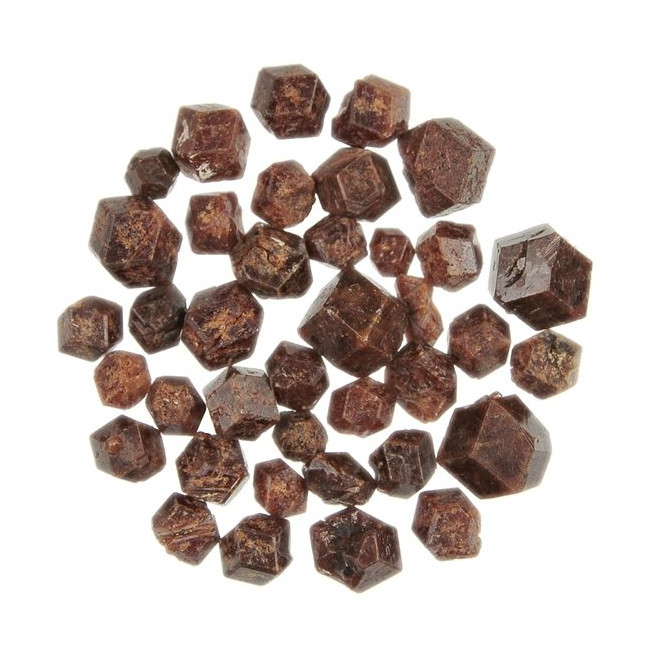 Pierres brutes cristaux de grenat hessonite - Qualité extra - 1 à 2 cm - 20 grammes