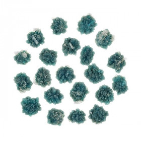 Pierres brutes nodules de cavansite cristalisée - 5 à 7 mm - Lot de 2