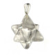 Pendentif étoile merkabah en cristal de roche