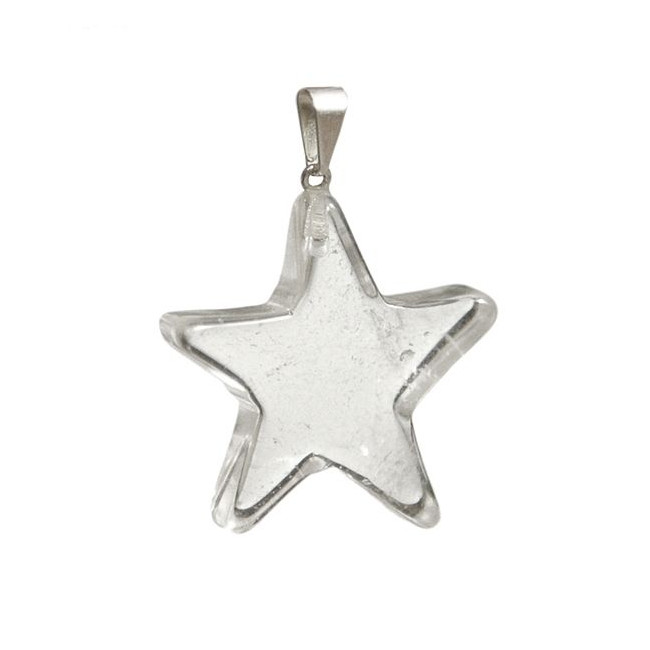 Pendentif étoile en cristal de roche