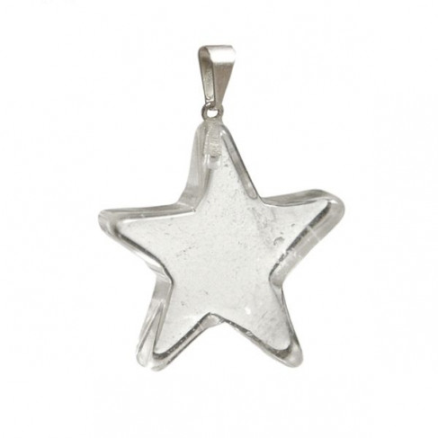 Pendentif étoile en cristal de roche