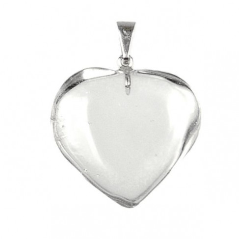 Pendentif coeur en cristal de roche