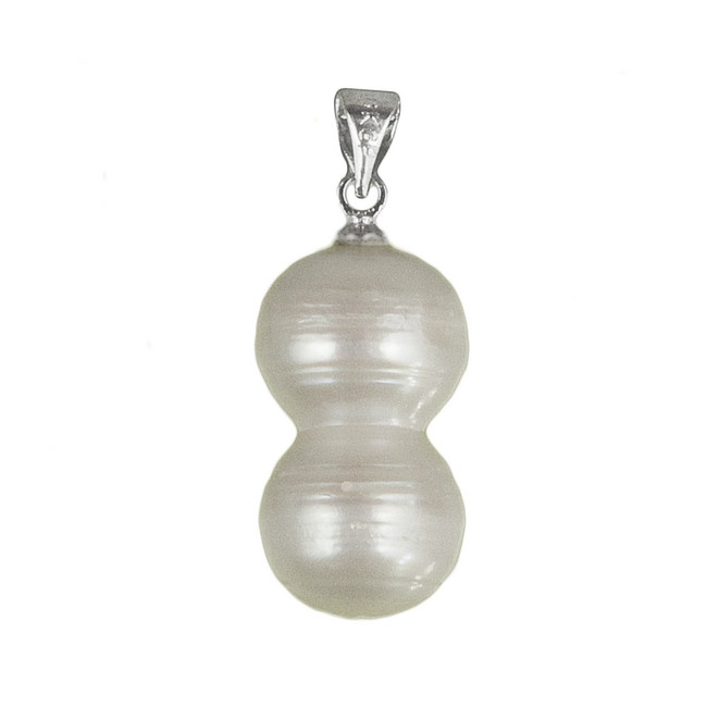 Pendentif double perle de culture