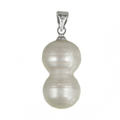 Pendentif double perle de culture