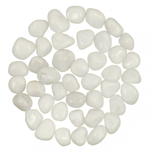 Pierres roulées cristal de roche laiteux - 1.5 à 2 cm - 20 grammes