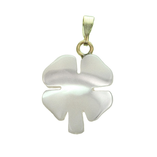 Pendentif en nacre de trocha trèfle à 4 feuilles
