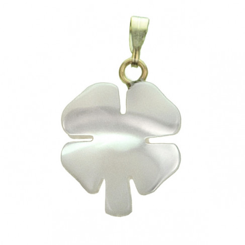 Pendentif en nacre de trocha trèfle à 4 feuilles
