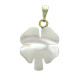 Pendentif en nacre de trocha trèfle à 4 feuilles