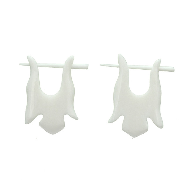 Boucles d'oreilles style ethnique en os
