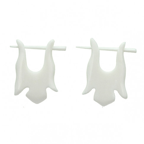 Boucles d'oreilles style ethnique en os