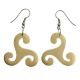 Boucles d'oreilles celtes triskell en bois d'acacia