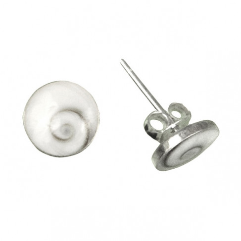 Boucles d'oreilles puce oeil de Sainte Lucie en argent 925