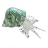 Bernard l'hermite en cristal dans un coquillage burgo vert