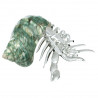 Bernard l'hermite en cristal dans un coquillage burgo vert