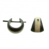 Boucles d'oreilles style créole en bois