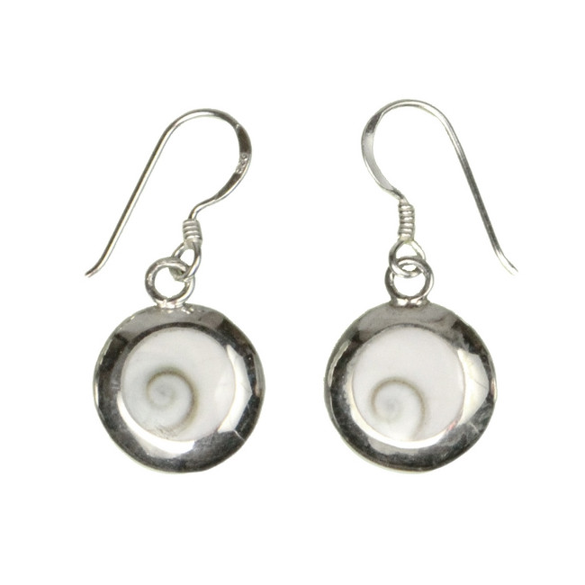 Boucles d'oreilles pendantes oeil de shiva monture argent 925