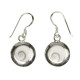 Boucles d'oreilles pendantes oeil de shiva monture argent 925