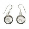 Boucles d'oreilles pendantes oeil de shiva monture argent 925
