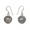 Boucles d'oreilles pendantes oeil de shiva monture argent 925