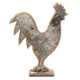 Coq décoratif sur socle en bois de bouleau