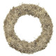 Couronne de porte en mousse grise