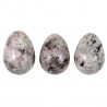 Oeuf de quartz inclusions de rubellite