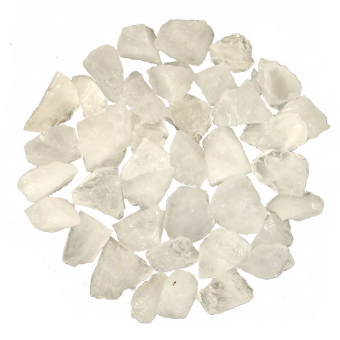 Pierres brutes quartz blanc - 3 à 4 cm - 100 grammes
