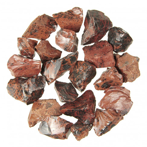 Pierres brutes obsidienne acajou - 3 à 5 cm - 100 grammes