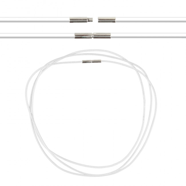 Cordon cuir de chevreau fermoir baïonette en argent rhodié - 38 cm