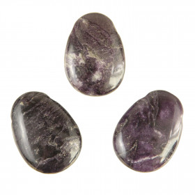 Pendentif goutte pierre percée en fluorite violette