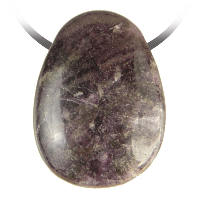 Pendentif goutte pierre percée en fluorite violette