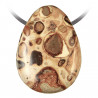 Pendentif goutte pierre percée en léopardite