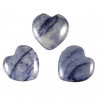 Pendentif coeur pierre percée en quartz bleu