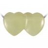 Pendentif double coeur pierre percée en jade de Chine