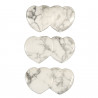 Pendentif double coeur pierre percée en howlite
