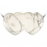 Pendentif double coeur pierre percée en howlite