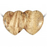 Pendentif double coeur pierre percée en jaspe paysage